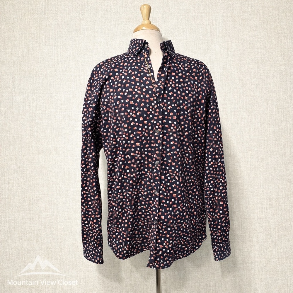 Ted Baker London Men’s Floral Button-Up Shirt | Dark Academia 💯 cotton /Indie - Picture 2 of 10